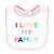 Hudson Baby Cotton Bibs, Girl Bold Family