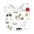 Hudson Baby Cotton Bibs, Girl Farm
