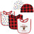 Hudson Baby Unisex Baby Cotton Bib and Headband or Caps Set, Christmoose