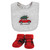Hudson Baby Cotton Bib and Sock Set, Christmas Scene