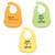 Hudson Baby Silicone Bibs, Yellow Hangry