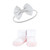 Hudson Baby Headband and Socks Giftset, Basic Pink Floral