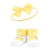 Hudson Baby Headband and Socks Giftset, Yellow Green Lemon