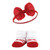 Hudson Baby Infant Girls Headband and Socks Giftset, Red Navy Bows