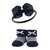 Hudson Baby Infant Girls Headband and Socks Giftset, Red Navy Bows