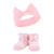 Hudson Baby Infant Girls Headband and Socks Giftset, Pink Blue