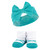 Hudson Baby Infant Girls Headband and Socks Giftset, Teal Coral