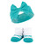 Hudson Baby Headband and Socks Giftset, Teal Coral
