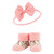 Hudson Baby Infant Girls Headband and Socks Giftset, Blush Rose