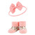 Hudson Baby Headband and Socks Giftset, Blush Rose