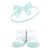 Hudson Baby Headband and Socks Giftset, Purple Mint Rainbow