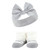 Hudson Baby Infant Girls Headband and Socks Giftset, Burgundy Gray
