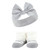 Hudson Baby Headband and Socks Giftset, Burgundy Gray