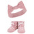 Hudson Baby Infant Girls Headband and Socks Giftset, Blush Navy
