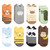 Hudson Baby Cotton Rich Newborn and Terry Socks, Zoo Animals
