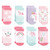 Hudson Baby Cotton Rich Newborn and Terry Socks, Multicolor Unicorn