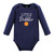Hudson Baby Cotton Long-Sleeve Bodysuits, Gray Basketball