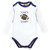 Hudson Baby Cotton Long-Sleeve Bodysuits, Gray Football Buddy