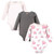 Hudson Baby Cotton Long-Sleeve Bodysuits, Basic Pink Gray Floral