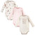 Hudson Baby Cotton Long-Sleeve Bodysuits, Pink Enchanted Forest
