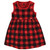 Hudson Baby Cotton Dress and Cardigan Set, Gold Heart Buffalo Plaid