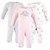Hudson Baby Cotton Coveralls, Pink Gray Elephant