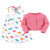 Hudson Baby Infant and Toddler Girl Cotton Dress and Cardigan Set, Cute-A-Saurus