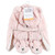 Hudson Baby Trapper Hat, Mitten and Bootie Set, Pink Bear
