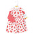 Hudson Baby Infant Girl Cotton Dress and Cardigan Set, Coral Watermelon