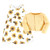 Hudson Baby Infant Girl Cotton Dress and Cardigan Set, Sunflower