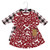 Touched by Nature Organic Cotton Short-Sleeve and Long-Sleeve Dresses, Red Winter Folk
