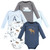 Hudson Baby Unisex Baby Cotton Long-Sleeve Bodysuits, Arctic Animals