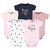 Hudson Baby Infant Girl Cotton Bodysuits, Girl Mommy Pink Navy 5Pk