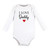 Hudson Baby Cotton Long-Sleeve Bodysuits, Girl Daddy Red Black 5-Pack
