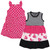 Hudson Baby Cotton Dresses, Pink Black Roses