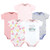 Hudson Baby Infant Girl Cotton Bodysuits, Flower Market