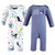 Touched by Nature Organic Cotton Coveralls, Ocean