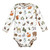 Touched by Nature Organic Cotton Long-Sleeve Bodysuits, Boy Woodland Alphabet 3-Pack