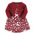 Touched by Nature Organic Cotton Dress and Cardigan, Red Winter Folk