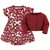 Touched by Nature Organic Cotton Dress and Cardigan, Red Winter Folk