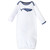 Touched by Nature Infant Boy Organic Cotton Gowns, Blue Whale, Preemie/Newborn