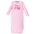 Hudson Baby Infant Girl Cotton Gowns, Bright Flamingo, Preemie and Newborn