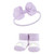 Hudson Baby Infant Girl Headband and Socks Giftset, Purple Mint, One Size