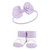 Hudson Baby Headband and Socks Giftset, Purple Mint
