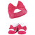 Hudson Baby Headband and Socks Giftset, Pink Black