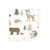 Hudson Baby Quilted Cotton Washcloths, Forest Animals