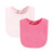 Hudson Baby Drooler Bib with Waterproof Lining, Pink Blue