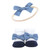 Hudson Baby Headband and Socks Giftset, Red Navy Flower