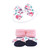 Hudson Baby Headband and Socks Giftset, Bright Pink Floral