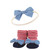 Hudson Baby Headband and Socks Giftset, Red Chambray